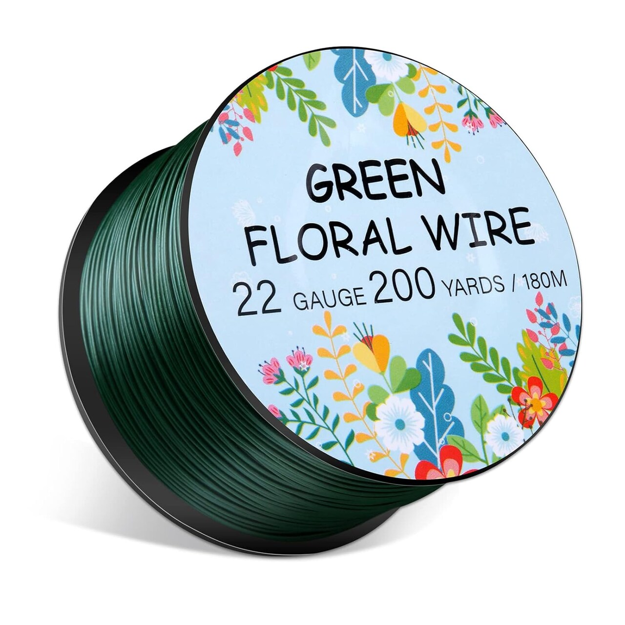 200yds 22-Gauge Green Floral Wire for Crafts, Wreaths & Arrangements